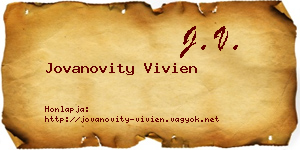 Jovanovity Vivien névjegykártya